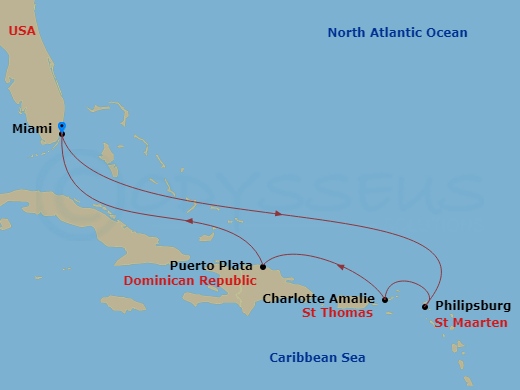 Itinerary map