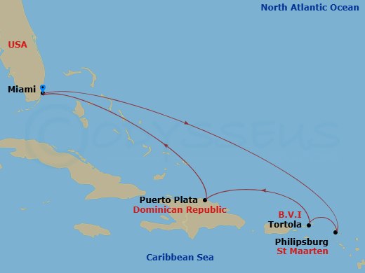 Itinerary map