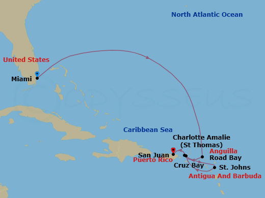 Itinerary map