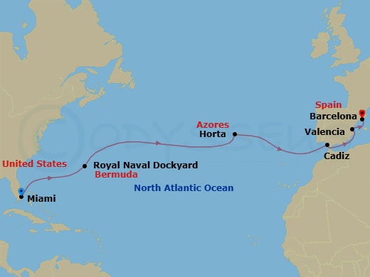 Itinerary map