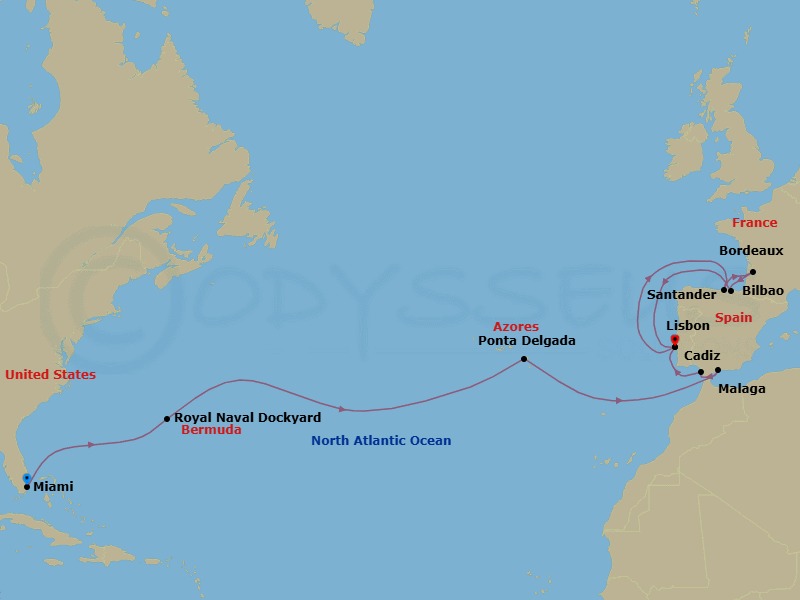 Itinerary map