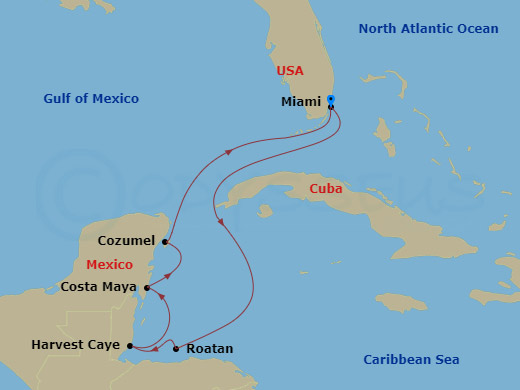 Itinerary map