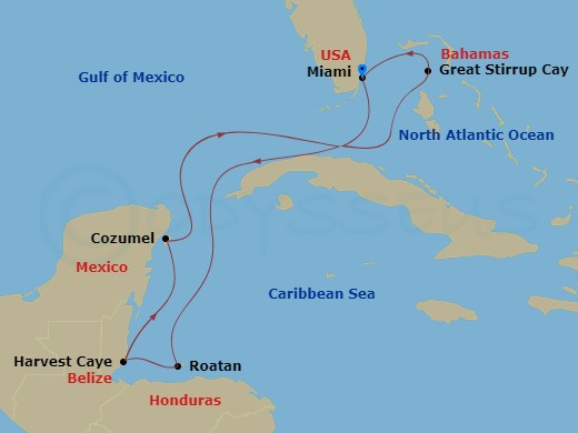Itinerary map