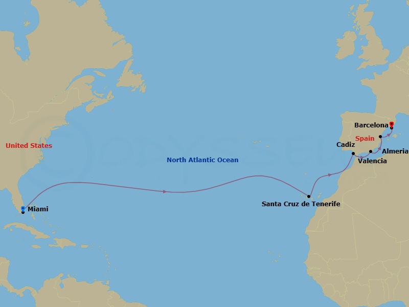 Itinerary map
