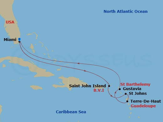 Itinerary map