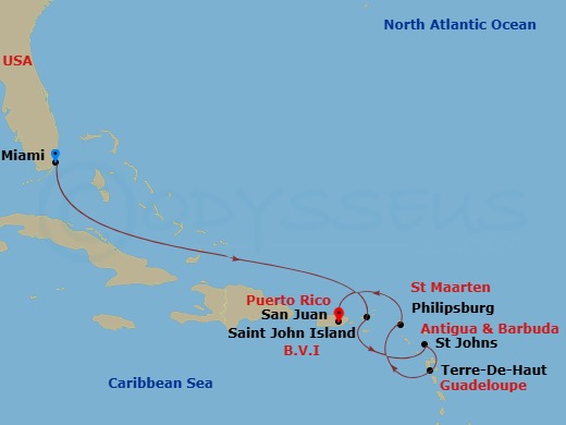 Itinerary map