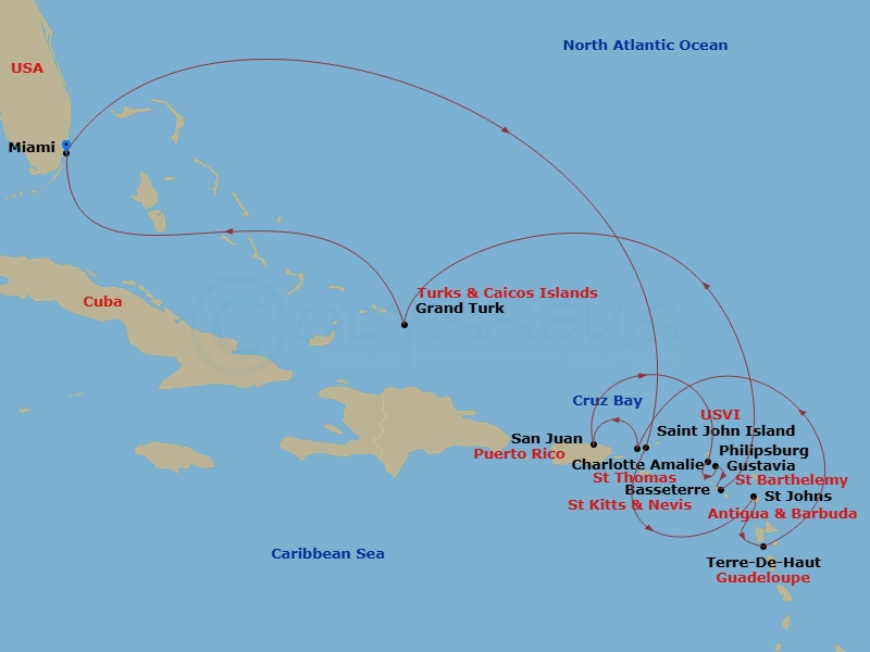 Itinerary map