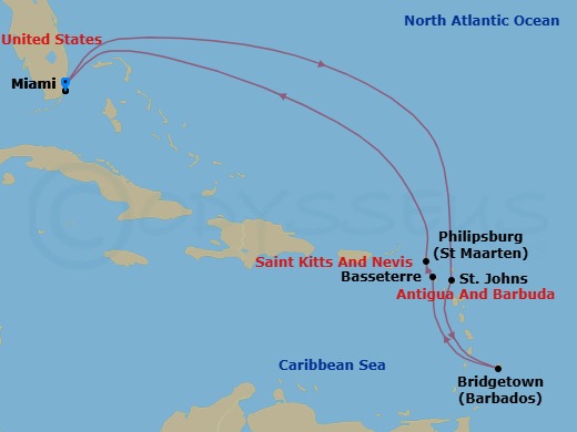 Itinerary map