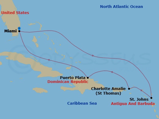 Itinerary map