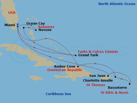 Itinerary map