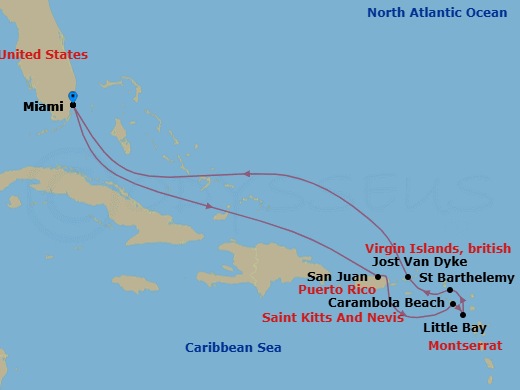 Itinerary map