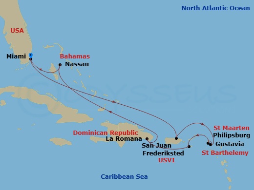 Itinerary map