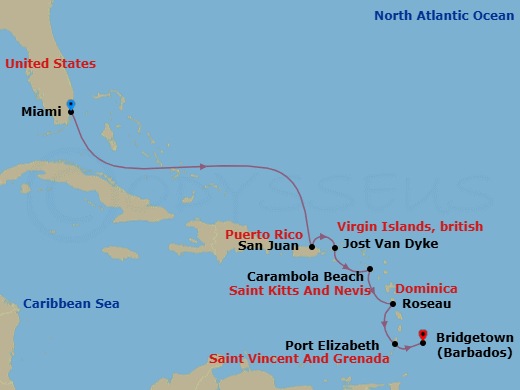 Itinerary map