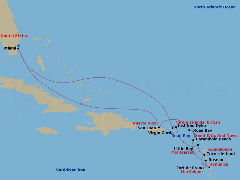 Itinerary map