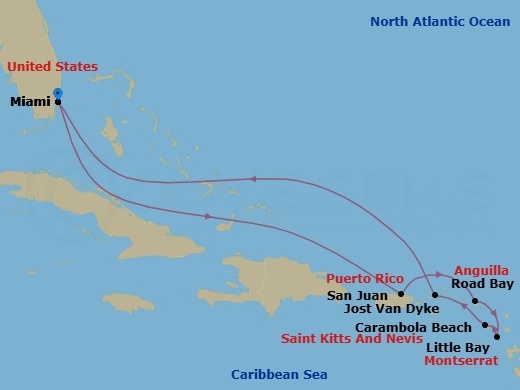 Itinerary map