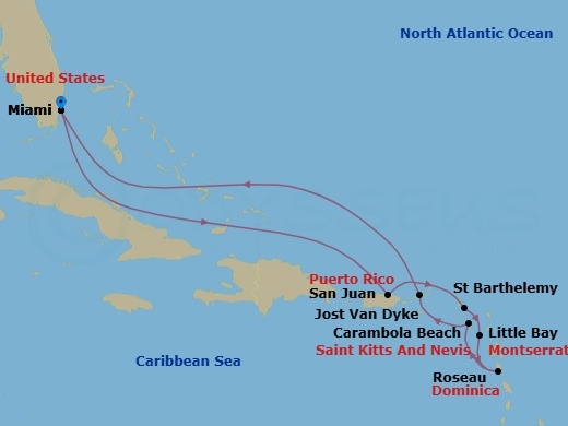 Itinerary map