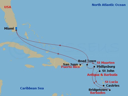 Itinerary map