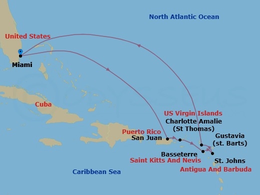 Itinerary map