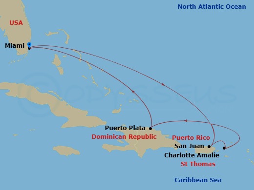 Itinerary map