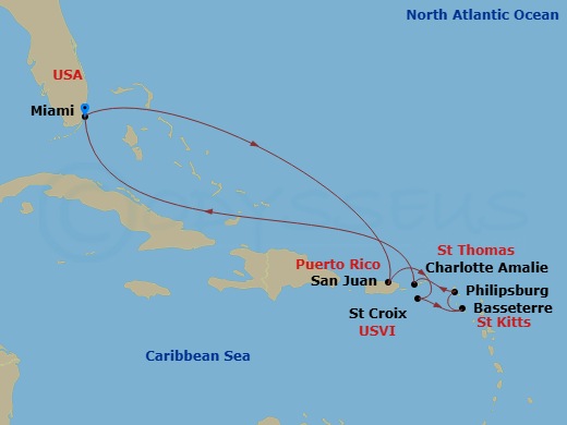 Itinerary map