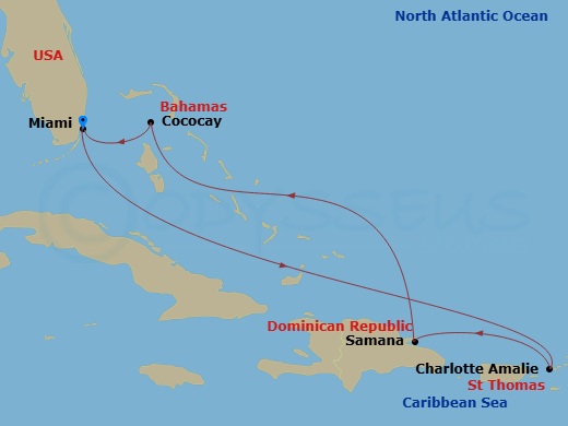 Itinerary map