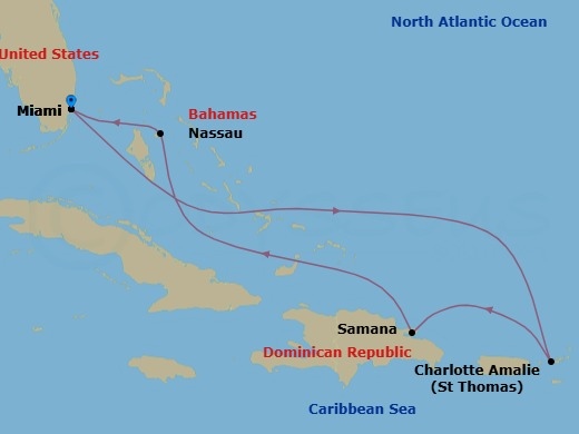 Itinerary map