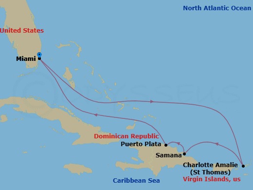 Itinerary map