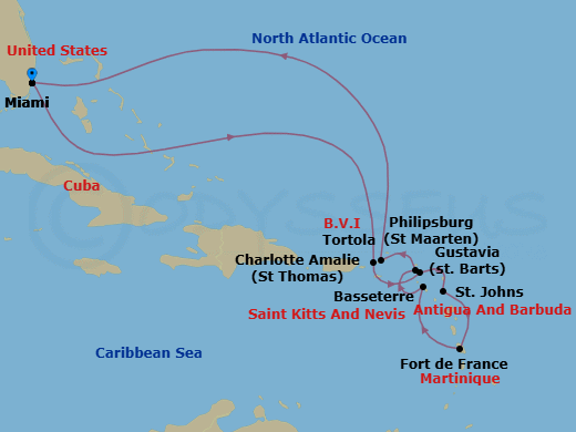 Itinerary map