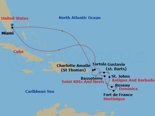 Itinerary map