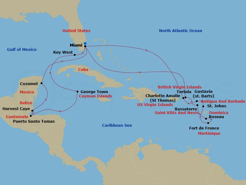 Itinerary map