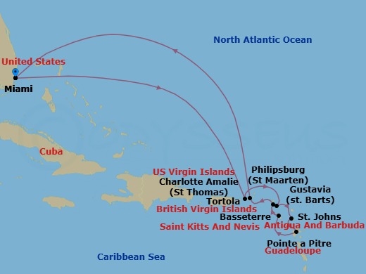 Itinerary map