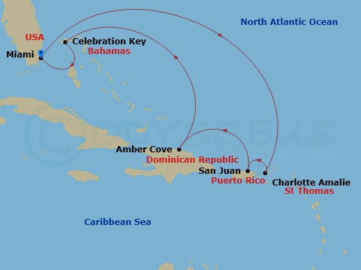 Itinerary map