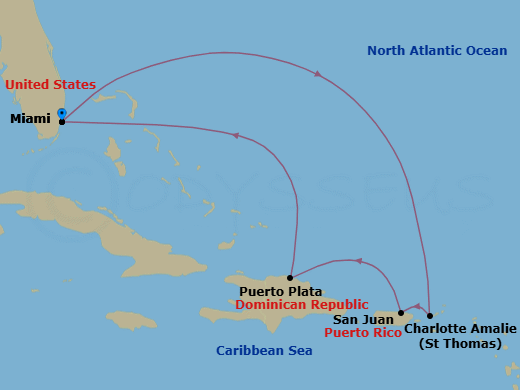 Itinerary map