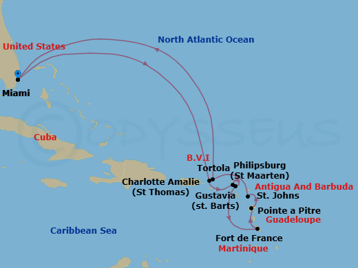 Itinerary map