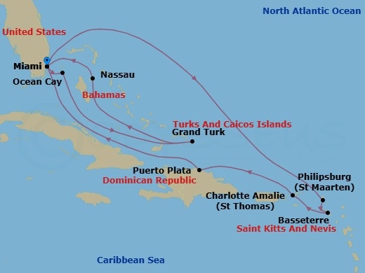 Itinerary map