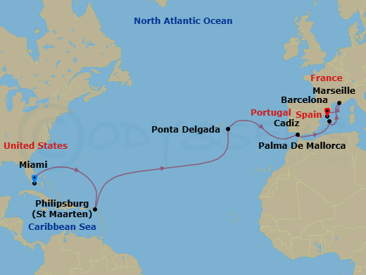 Itinerary map