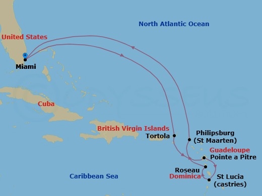 Itinerary map