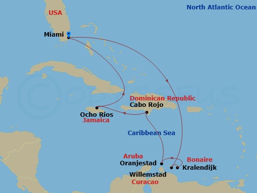Itinerary map