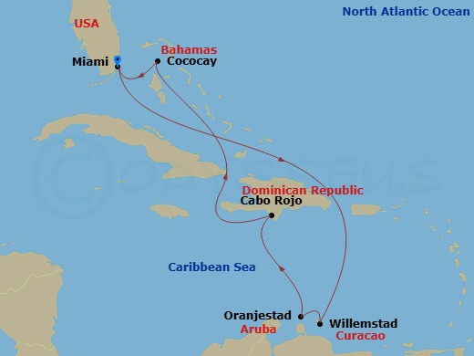 Itinerary map