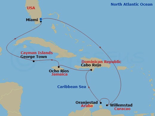 Itinerary map