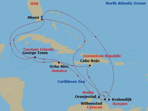 Itinerary map