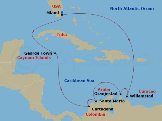 Itinerary map