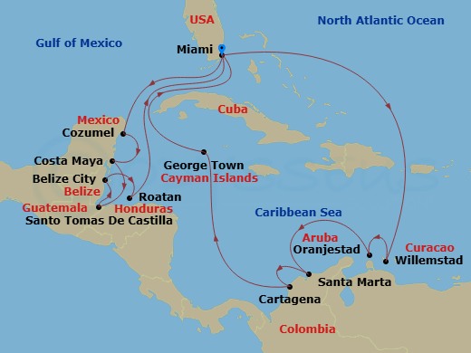 Itinerary map