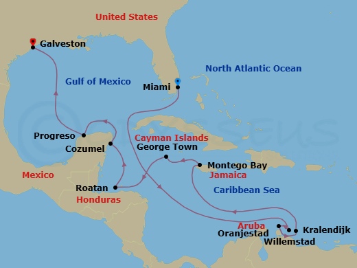 Itinerary map