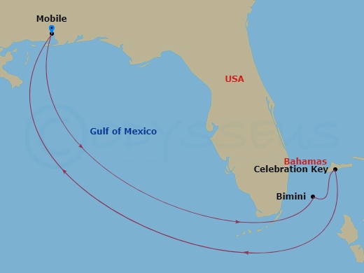 Itinerary map