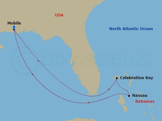 Itinerary map