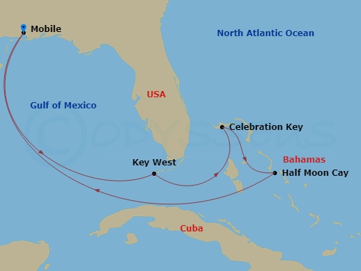 Itinerary map