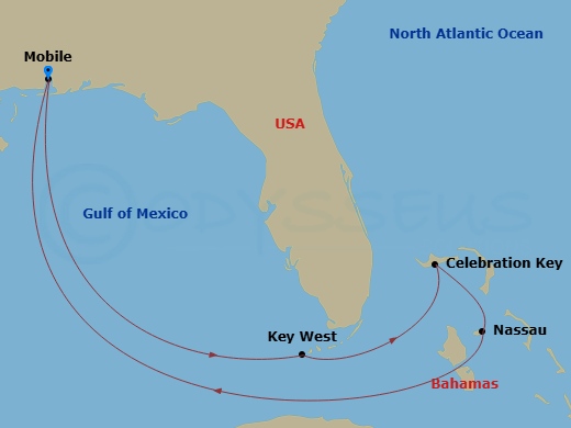 Itinerary map