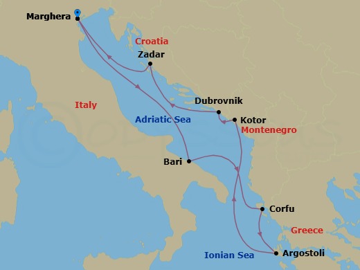 Itinerary map