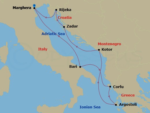 Itinerary map